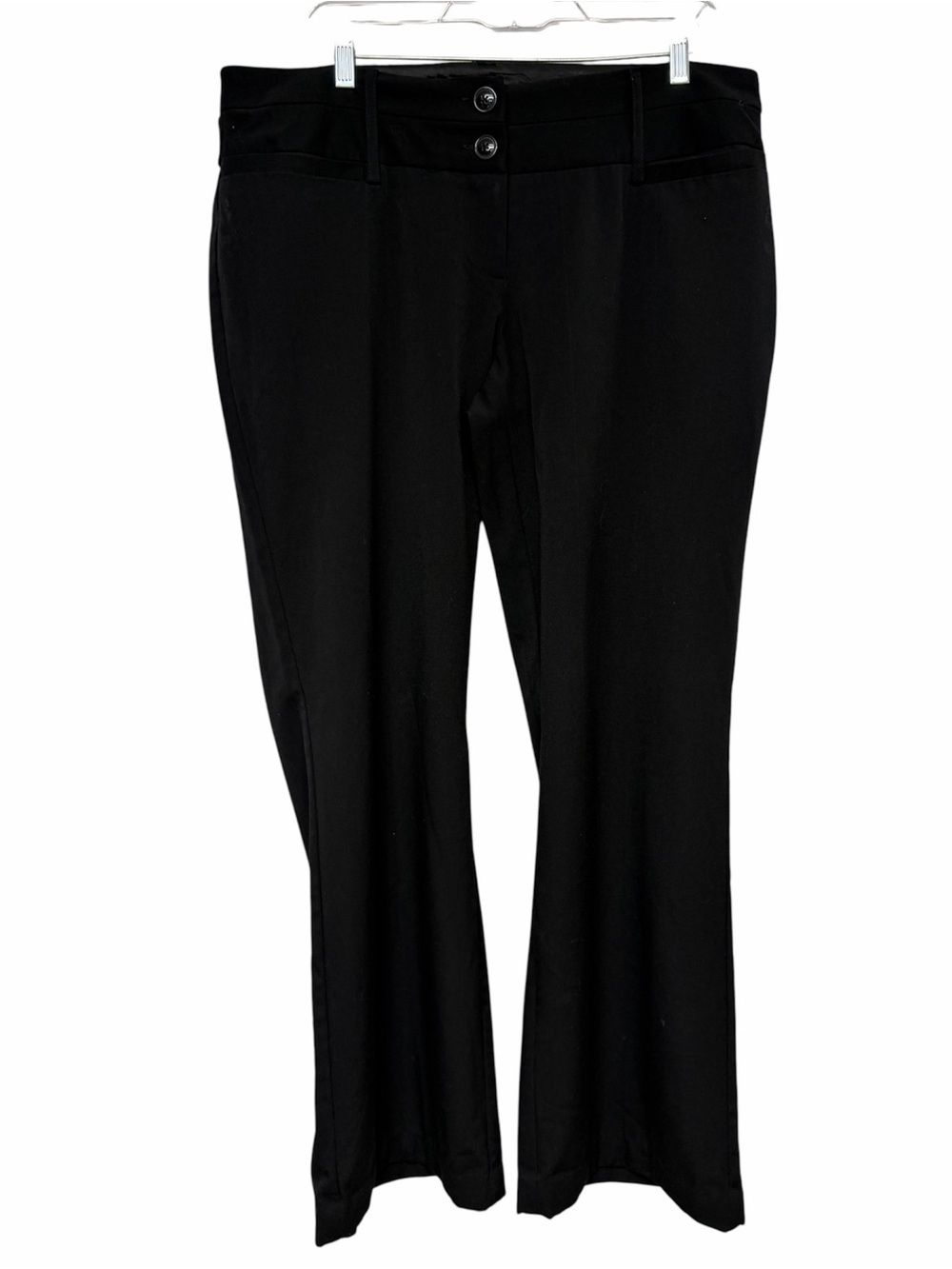 Maurices 16 Long Black Mid Rise Stretch Workwear Bootcut Pants